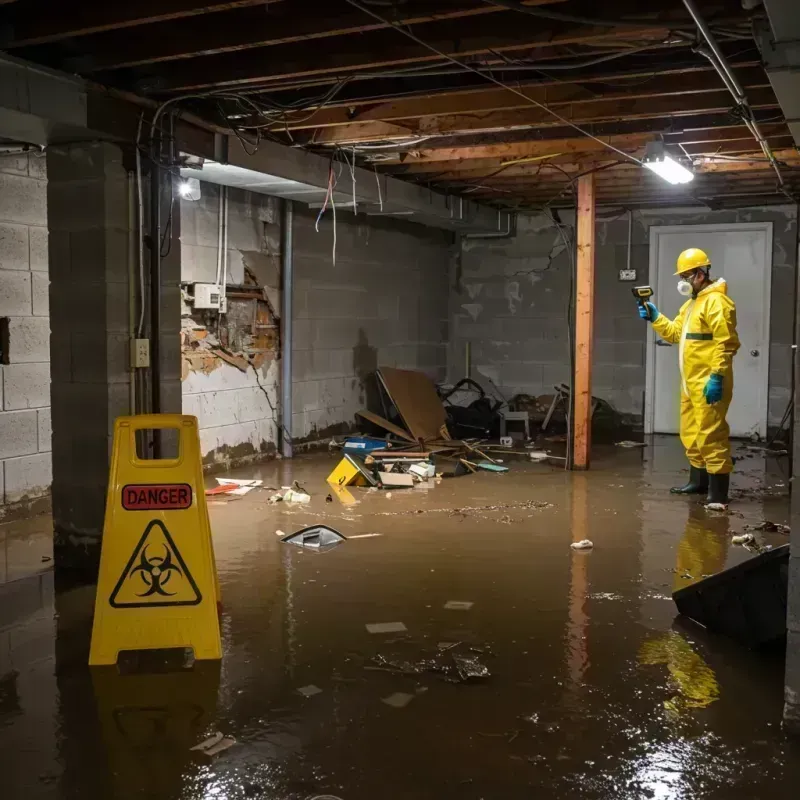 Flooded Basement Electrical Hazard in Townsend, DE Property